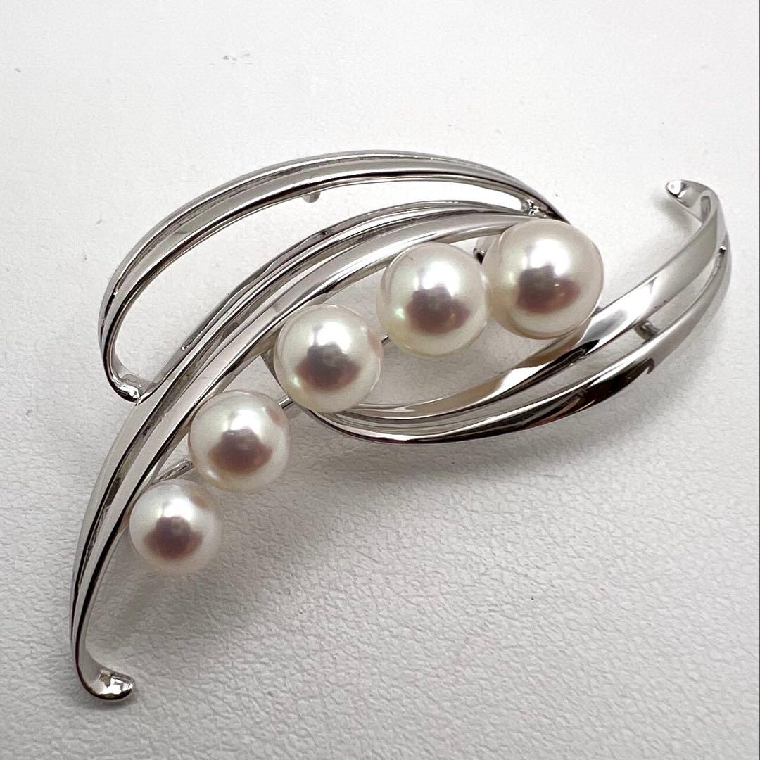 y*u様 ミキモト　mikimoto アコヤ真珠　ブローチ　グラデーション　5.