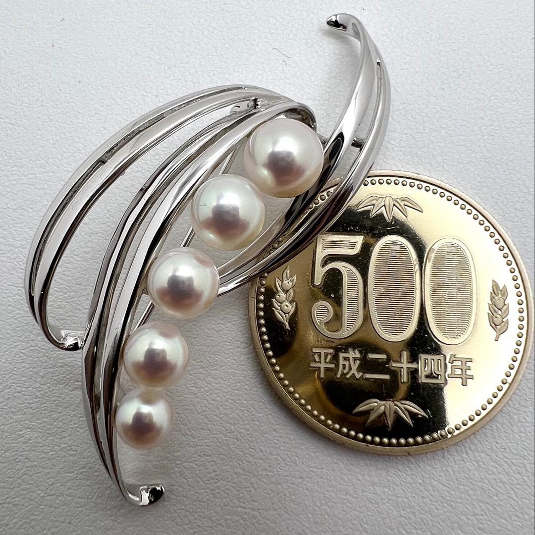 y*u様 ミキモト　mikimoto アコヤ真珠　ブローチ　グラデーション　5.