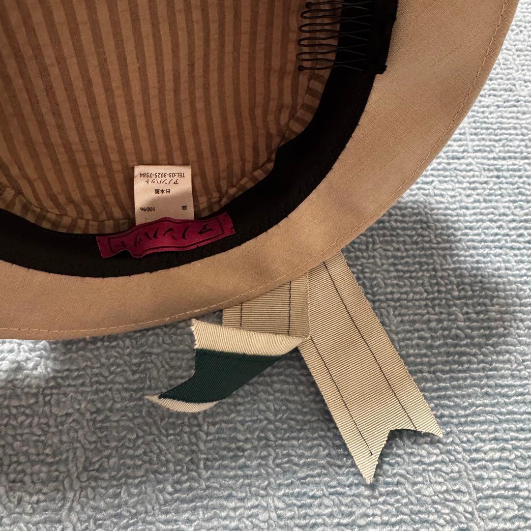 アノンハット　リボンのキャノチェ　カンカン帽