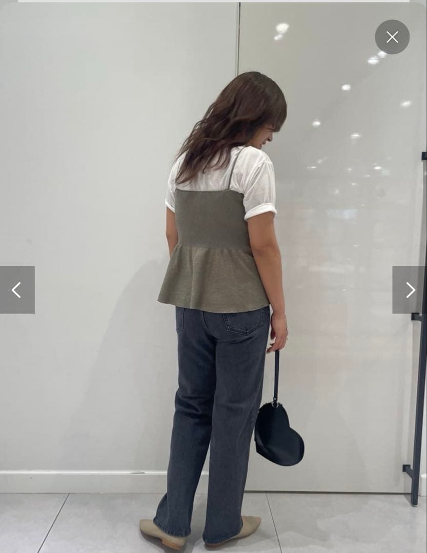 【新品】SLOBE IENAファンタジアパールラメニットビスチェ