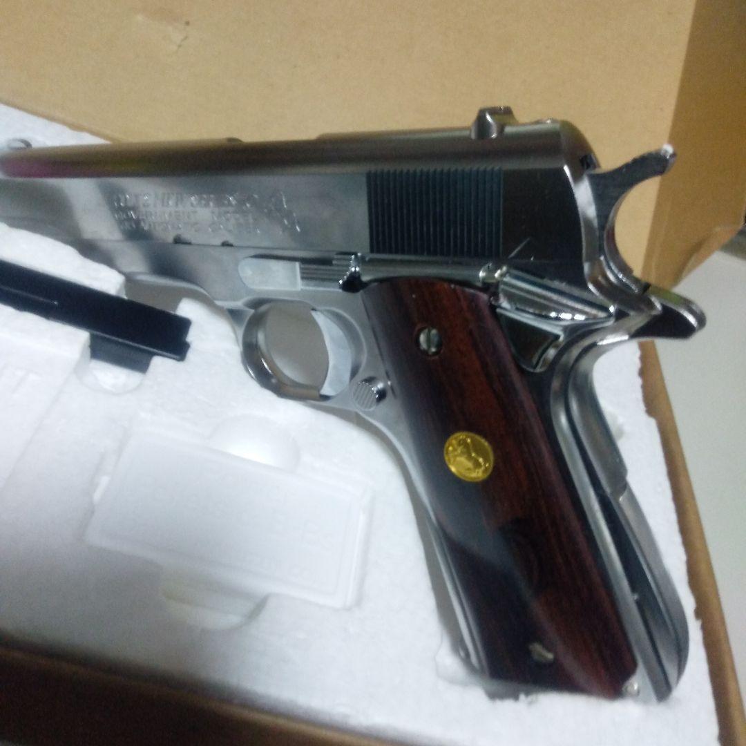 マルゼンコルトガバメント(ステンレス・ローズウッドグリップ樹脂製）ガスガン18才