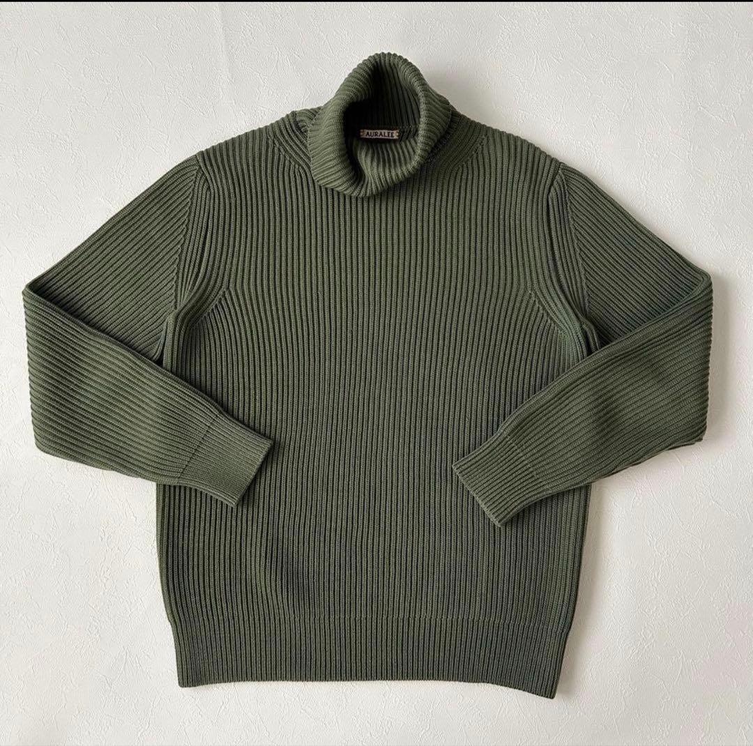 【1/23まで限定】AURALEE オーラリー リブニット サイズ4 カシミヤ混