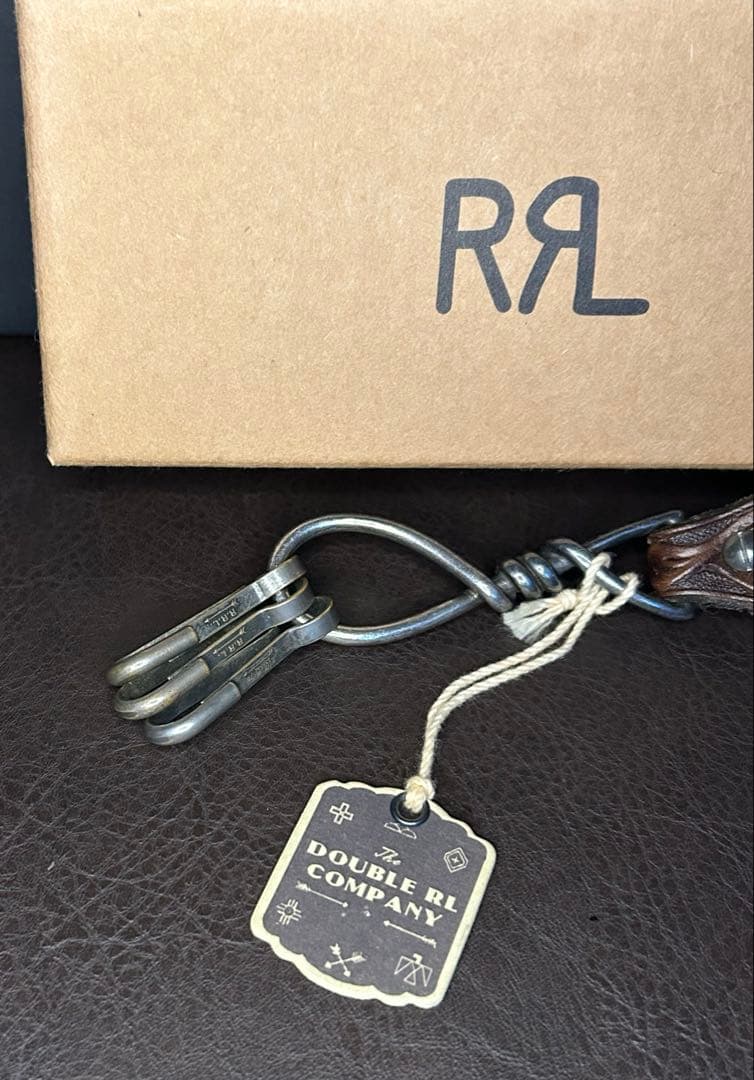 RRL ラルフローレン　レザー製キーホルダー　キーフォブ