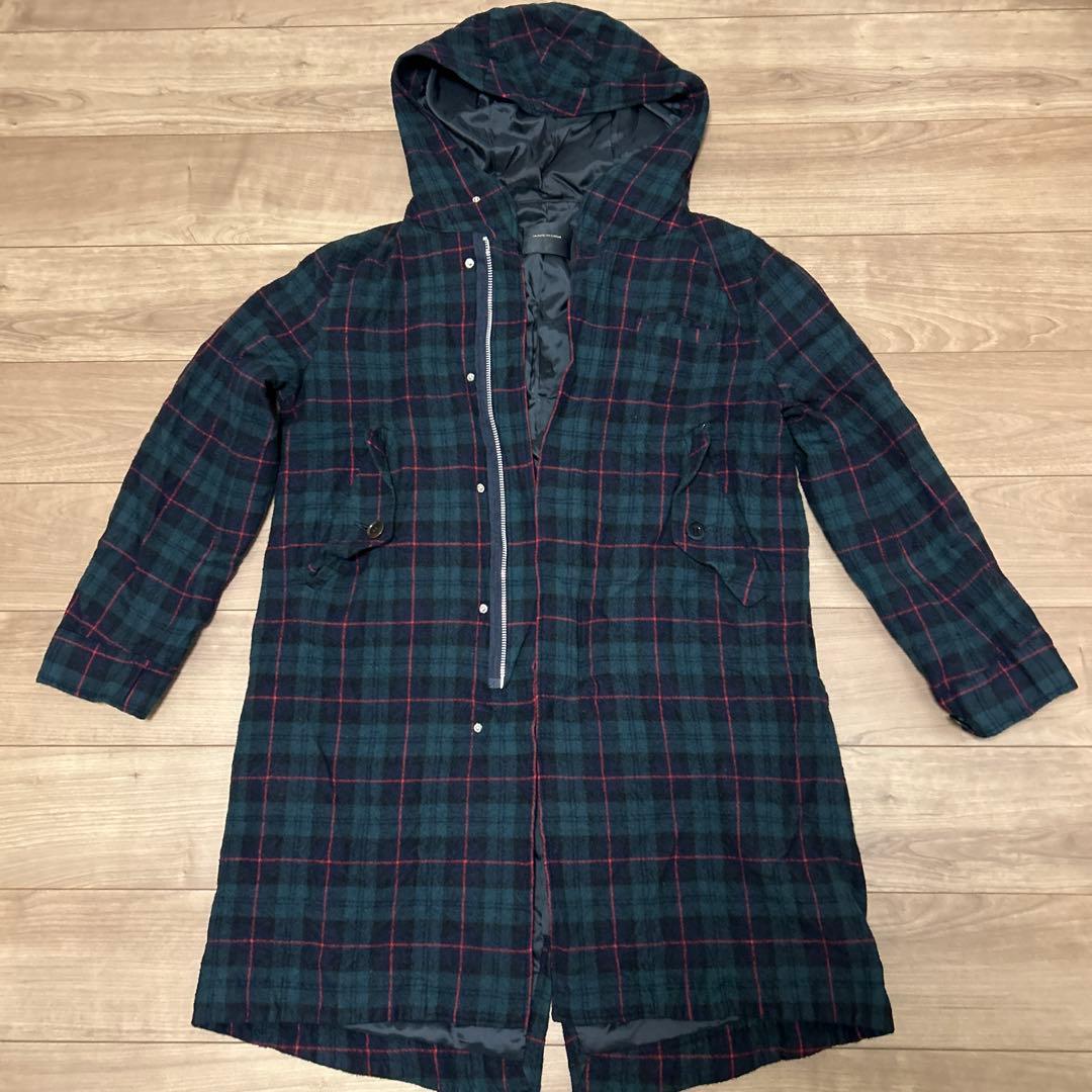 UNDERCOVER 14AW チェック柄縮絨モッズコート アンダーカバー