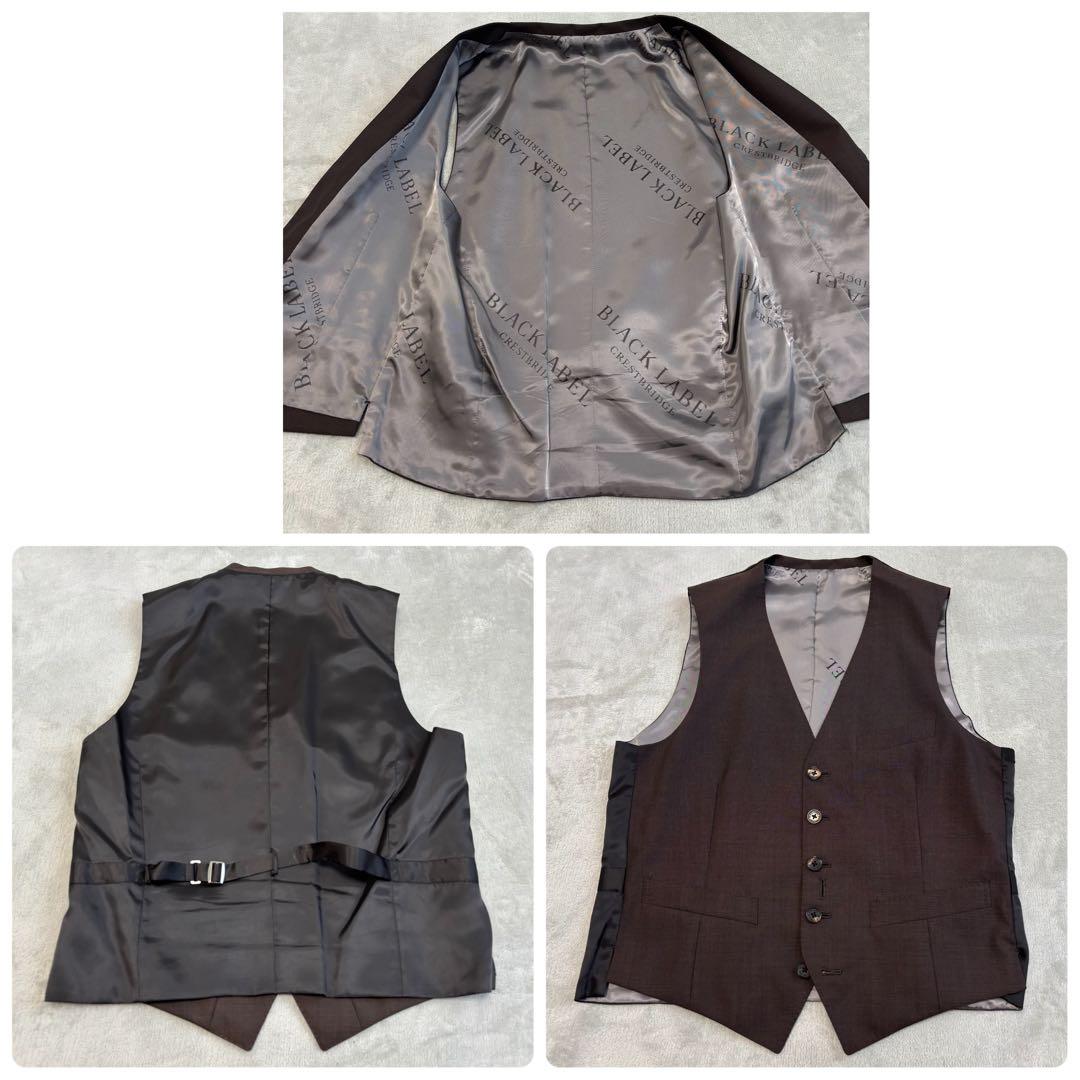 美品✨ブラックレーベルクレストブリッジ×カノニコ 3ピース セットアップ スーツ