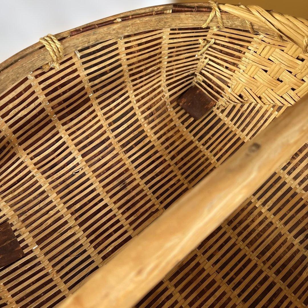 竹製籠　竹製円形 直径約40cm