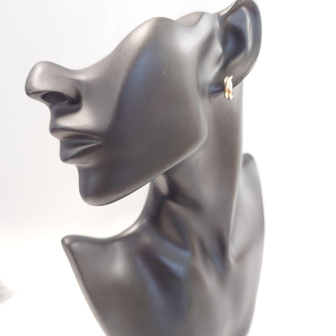 【磨き済】カルティエ トリニティ フープ ピアス 片耳用 6816