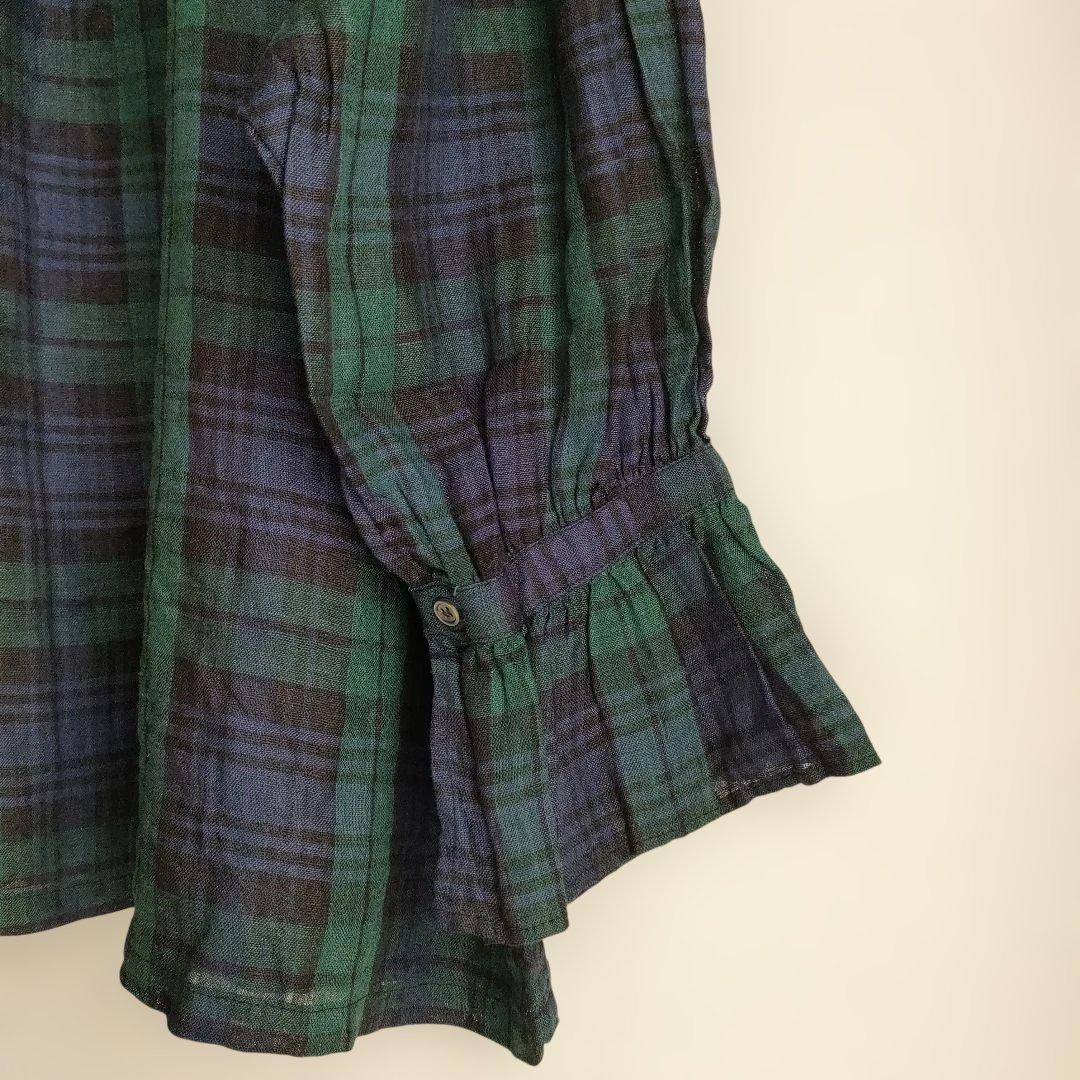 美品 ichi Antiquités リネンタータンフリルシャツ イチ