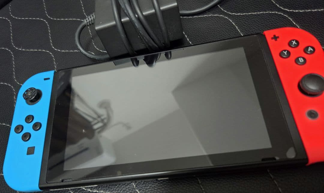 Nintendo Switch 本体 青/赤 電源コード 社外ケース