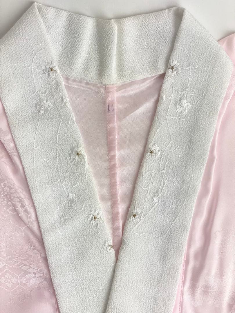 【在庫一掃セール！43枚セット】刺繍半衿付き　長襦袢　振袖用　F