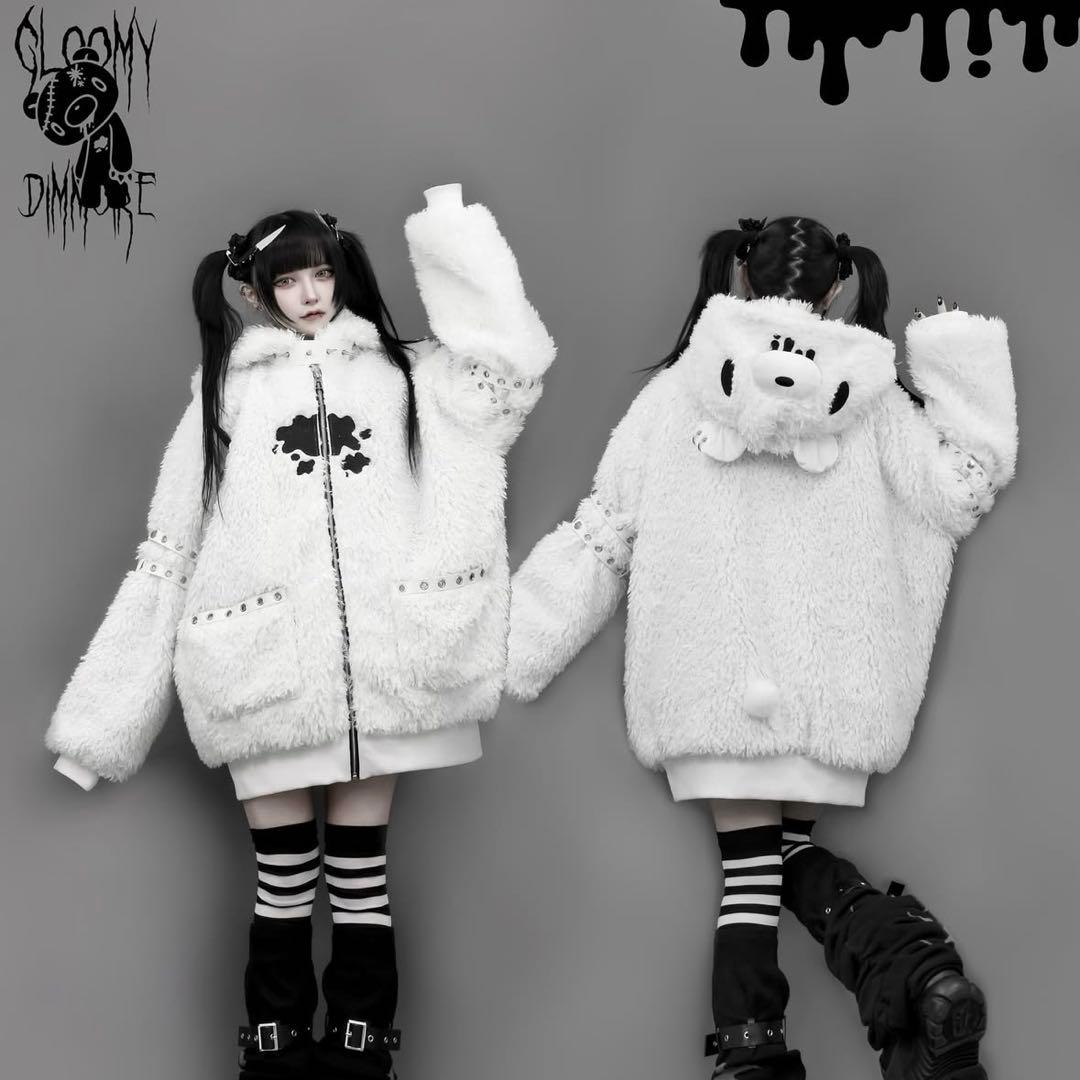 ♡ DimMoire グル〜ミ〜ボアパーカー White