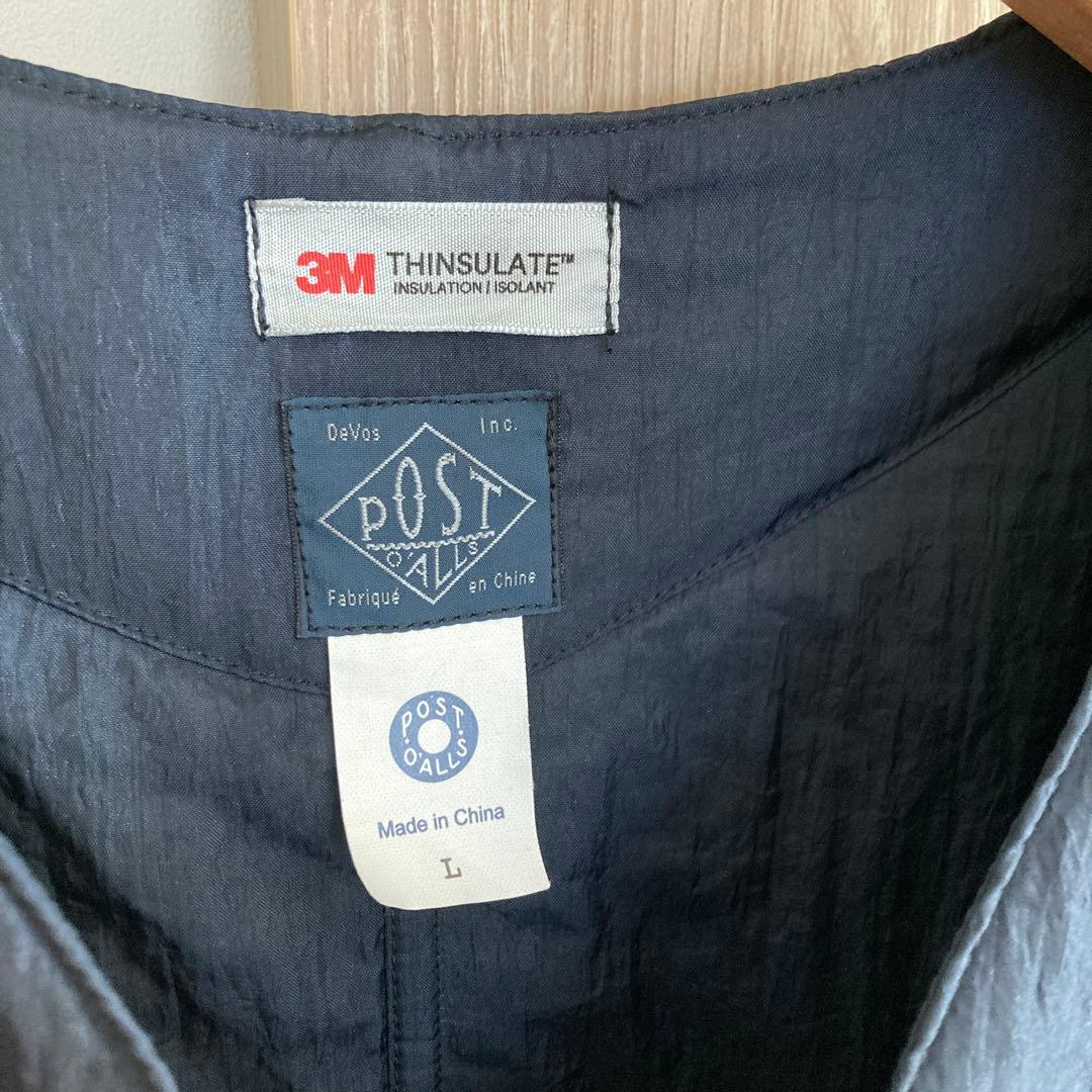 ポストオーバーオールズ　ポストシノワ　チャイナジャケット L ネイビー