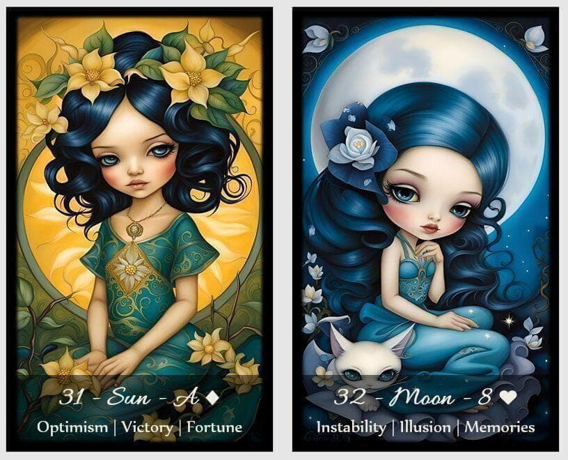 【正規品ルノルマンカード】ビッグアイズなドールやブライスの雰囲気✨ミラクルデッキ