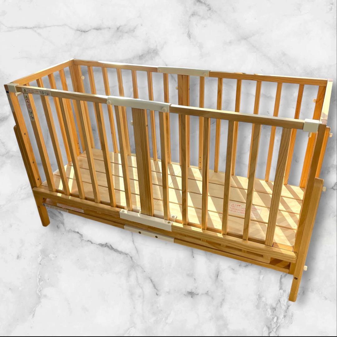 そいねーるⅢ ベビーベッド ナチュラル 大和屋 添い寝 ベルト付き