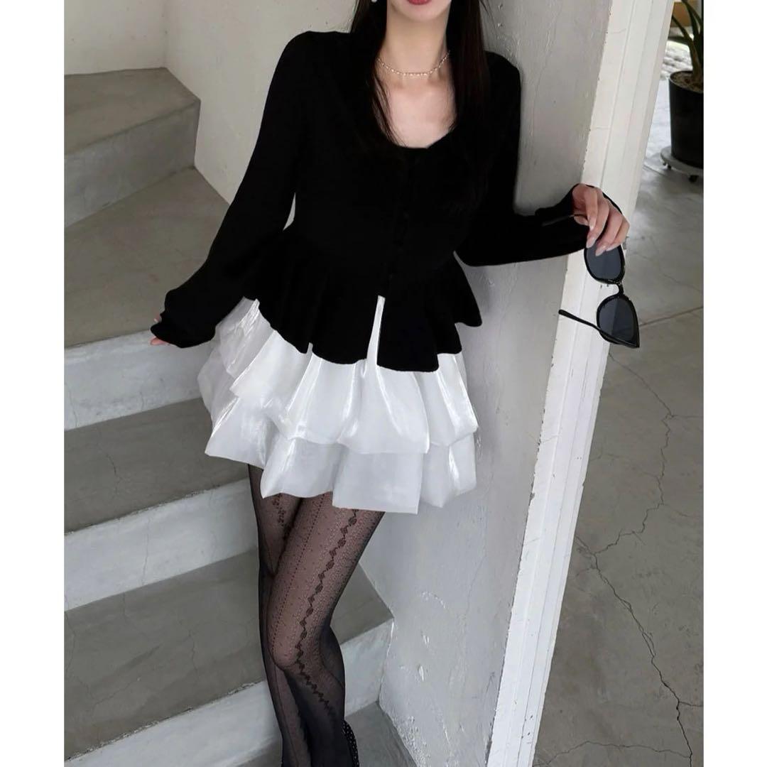 ドッキングペプラムニットアンサンブル