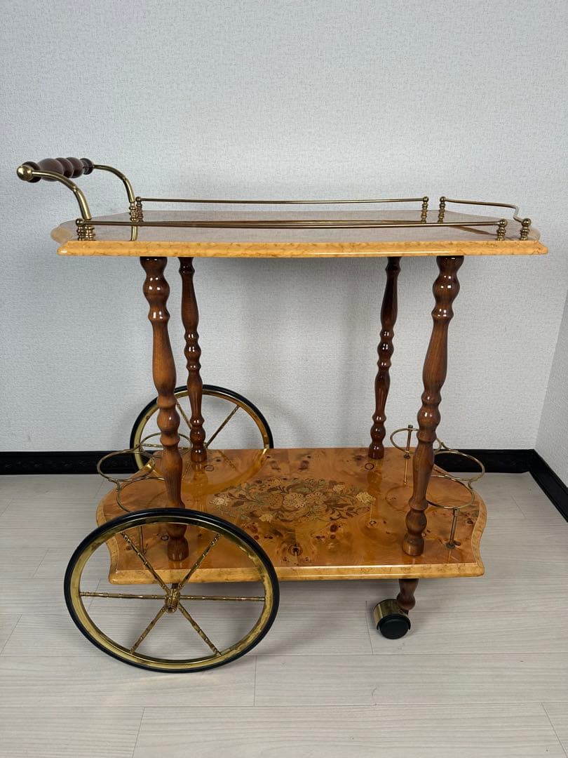 キッチンワゴン イタリア製 象嵌 高級 ※i1※