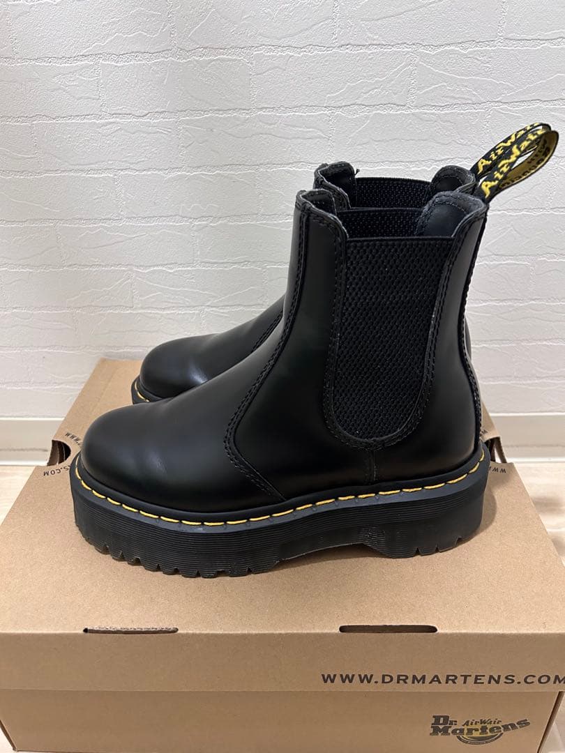 Dr.Martens ブラック サイドゴアブーツ 2976QUAD 美品　格安