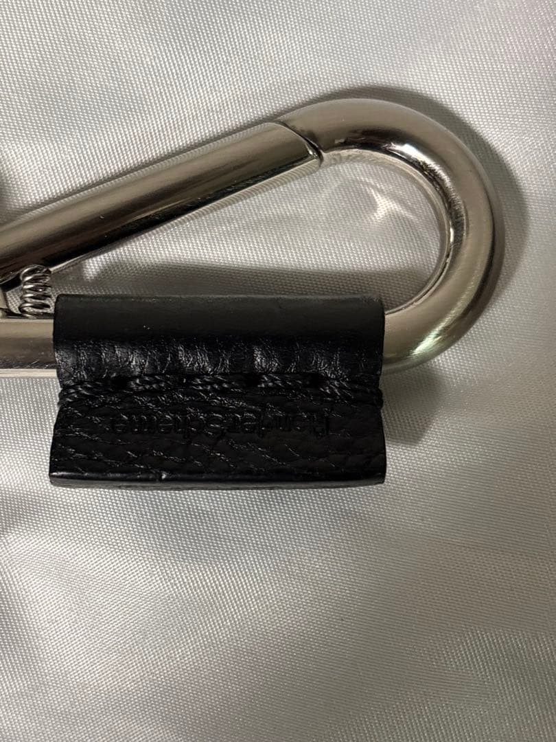 エンダースキーマ 革 キーリング カラビナ　ブラック