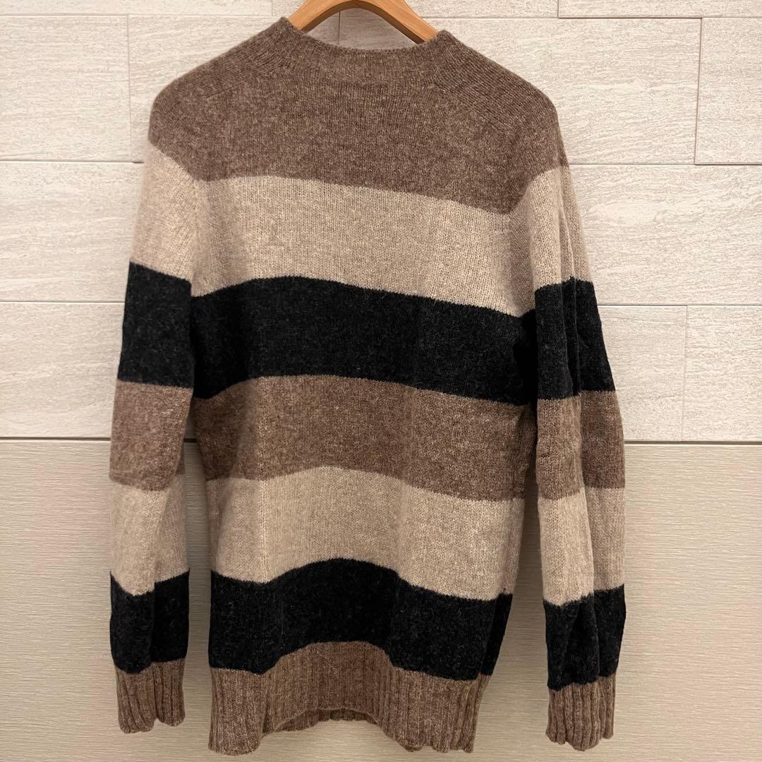 BEAMS+ ストライプ シャギーニット