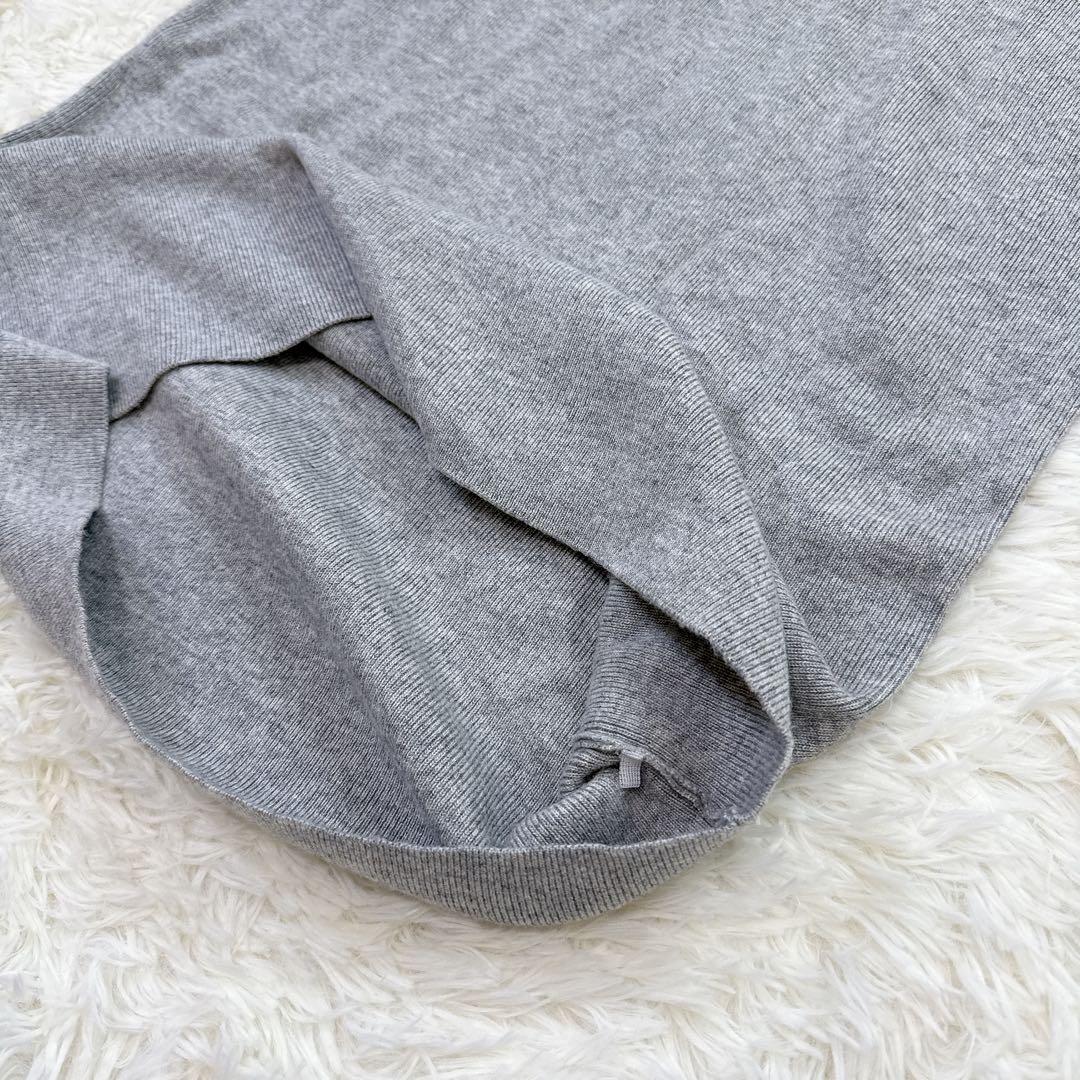 ピンキーアンドダイアン　レイヤードニットワンピース　カシミヤ混　グレー　38