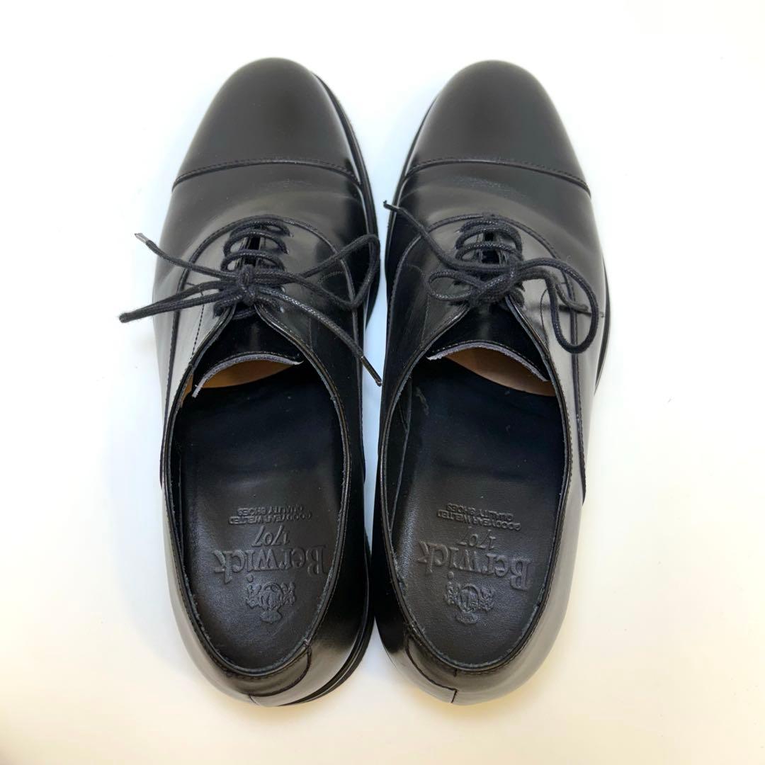 (美品)Berwick 5224 ストレートチップ 黒 24.5cm