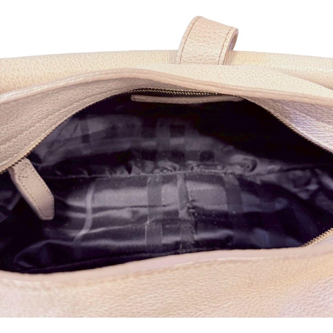 Burberry オールレザー ワンショルダーバック シャドーチェック 2way