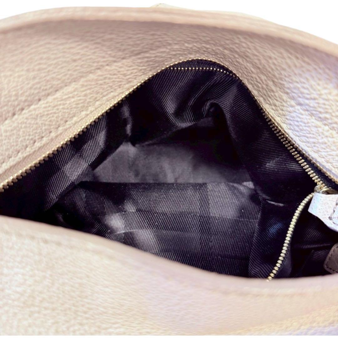 Burberry オールレザー ワンショルダーバック シャドーチェック 2way