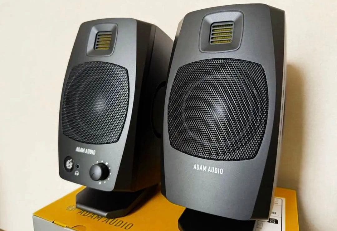 D3V ADAM AUDIO スピーカー 黒 black スタンド付き