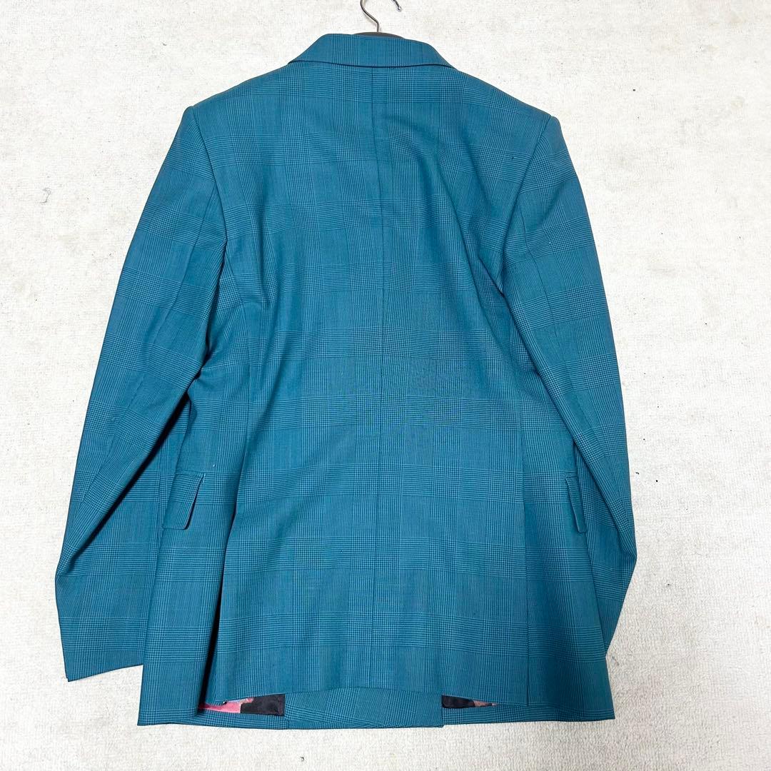 美品　ポールスミス　ダブルブレストテーラードジャケット　ターコイズブルー　現行