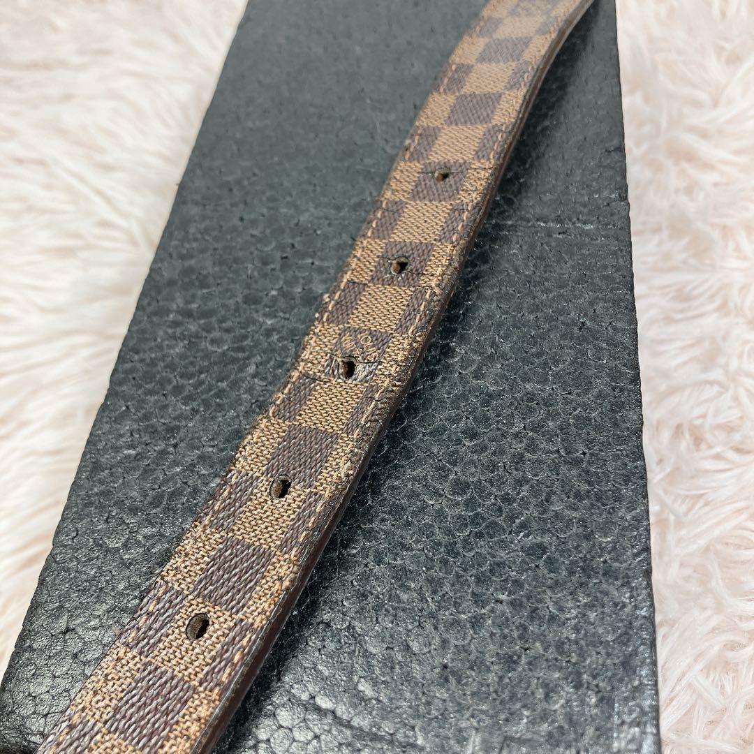 美品 ルイヴィトン ダミエ サンチュール ミニ ベルト ゴールド 即日発送