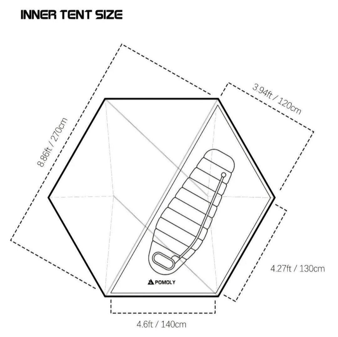 【1回使用】POMOLY ポモリー Dune Solo グランドシート付き