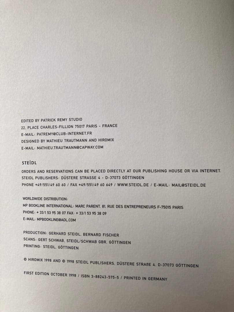 HIROMIX ヒロミックス　写真集　ドイツSteidl社