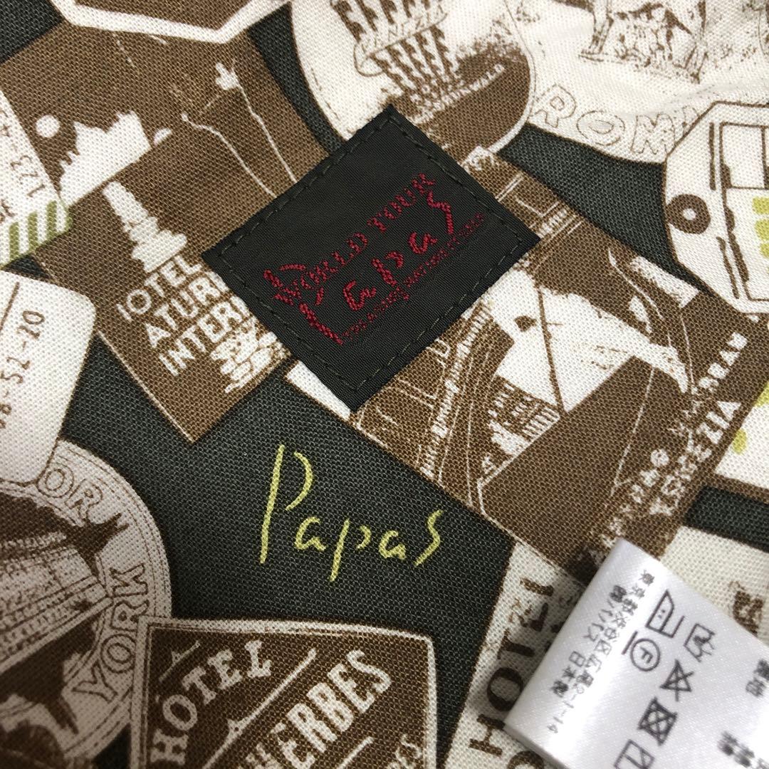 【未使用タグ付】日本製PAPAS ベレー帽Lカーキグレー系