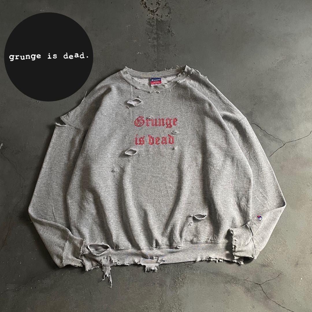 grunge is dead“ペイント“杢”XXL“boro sweat