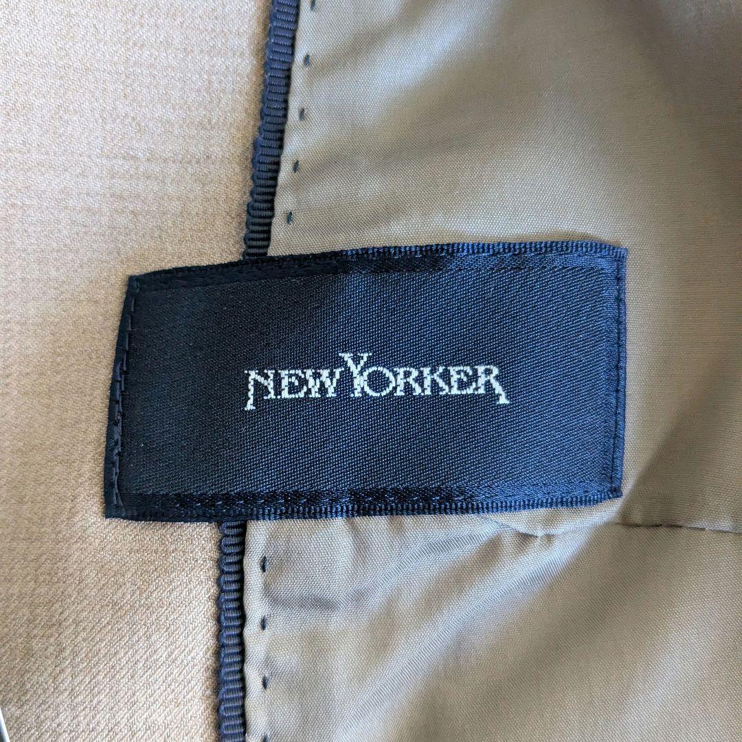 【新品】ニューヨーカー 大きめサイズ スカートスーツ ウール シルク素材