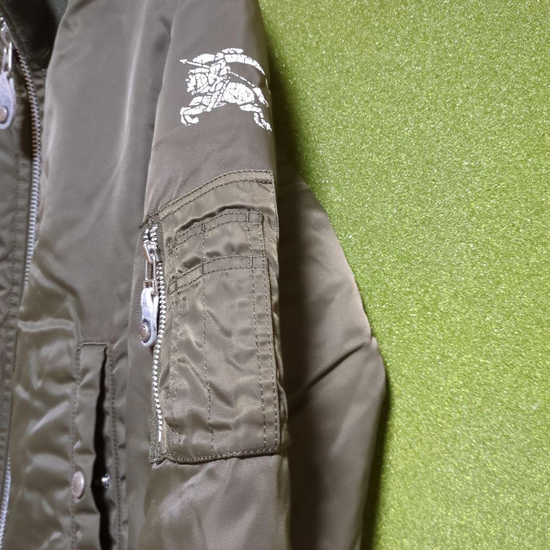 バーバリーブルーレーベル　オリーブ ミリタリージャケット