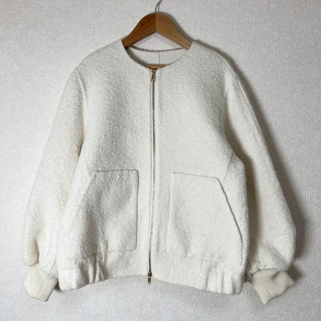 定価10万 ANAYI 24AW アルパカリバーパフブルゾン オフホワイト 36