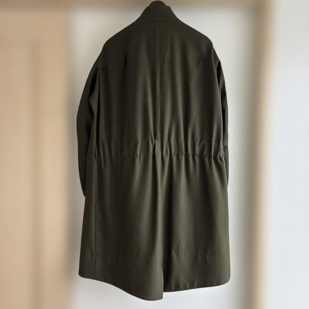 ジャケット・アウター OVERCOAT Wool Serge Mods Coat In Khaki