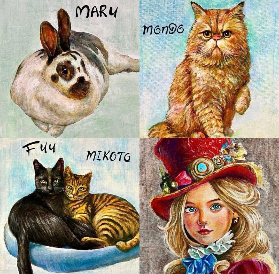 【オーダーメイド】キャンバスアート　絵画　アクリル画　似顔絵