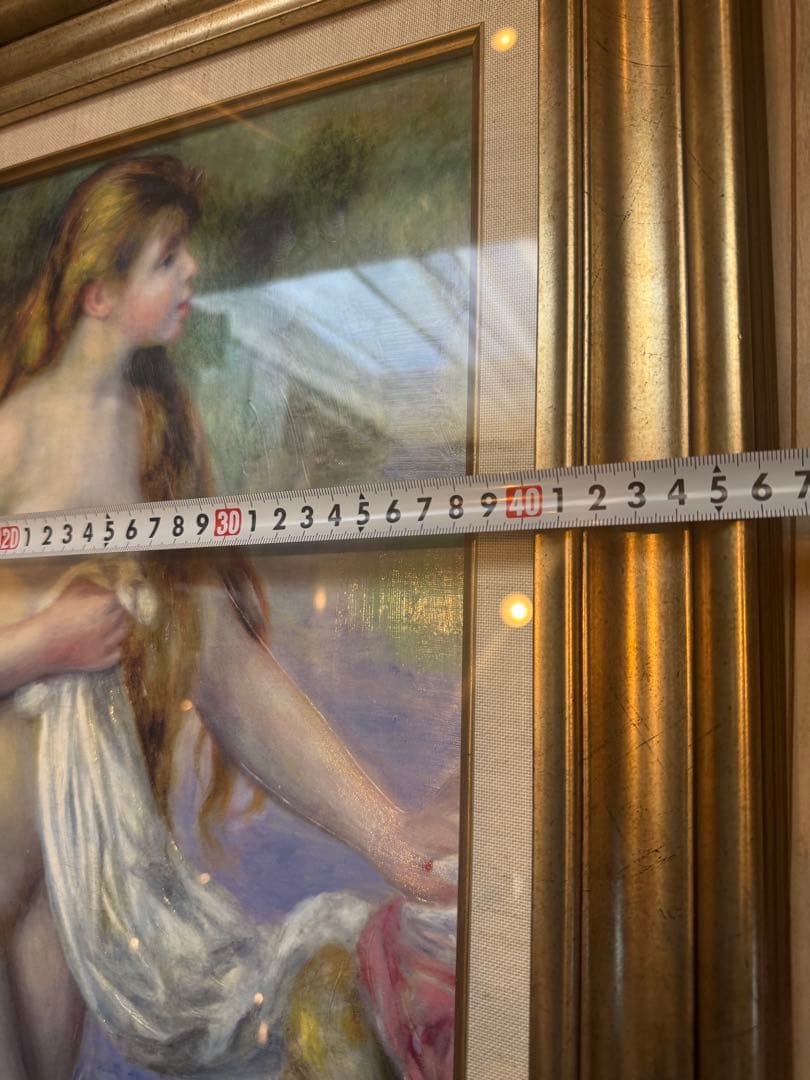 長い髪の浴女 水浴する長い髪の女性 複製画 ルノワール 絵画 複製画