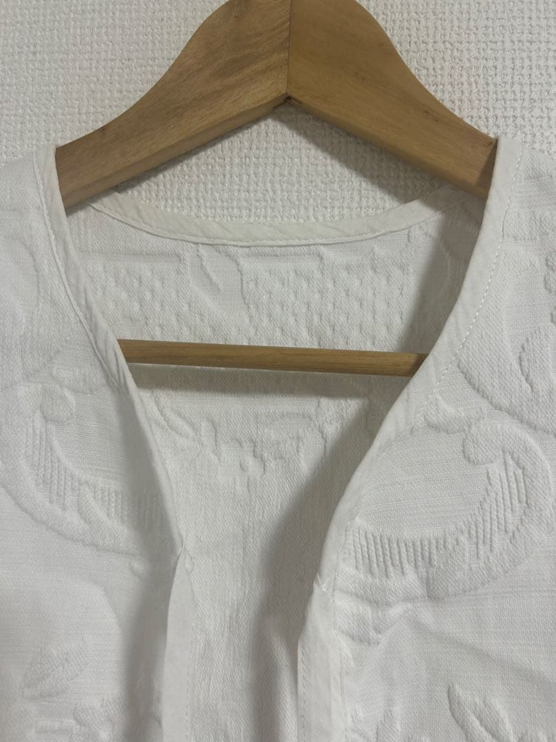 jojo ヴィンテージマテラッセ織　ホワイトベスト