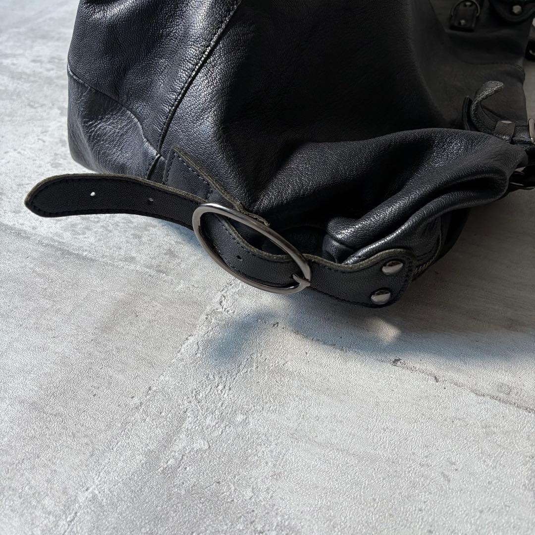 バッグ 00s archive leather boston bag y2k