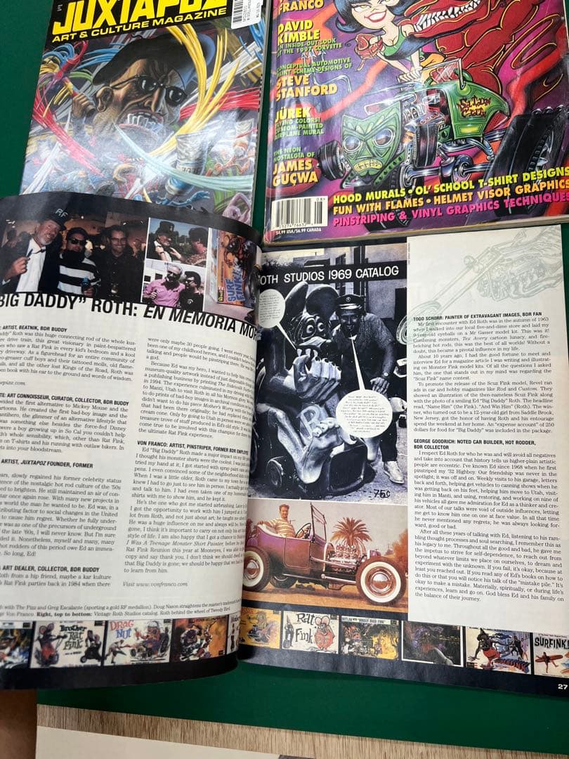 JUXTAPOZ ピンストライプ　丸尾末広　エドロス　ロバートウィリアムス