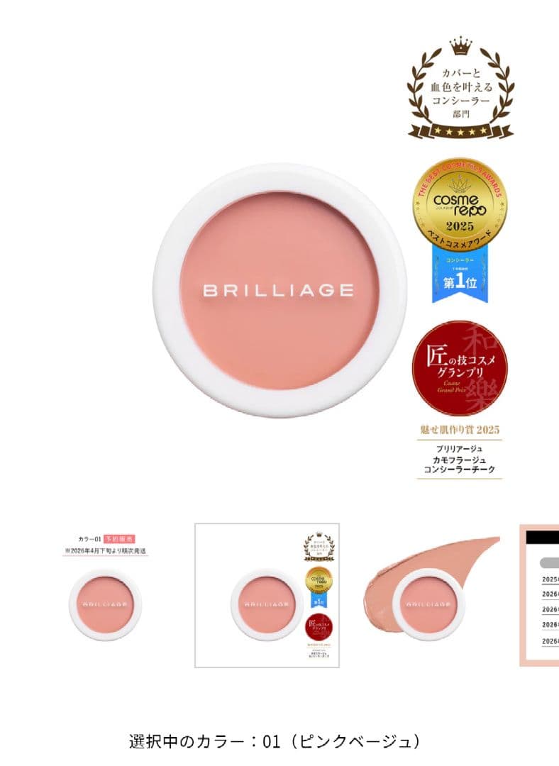 BRILLIAGE ブリリアージュ カモフラージュコンシーラーチーク 01