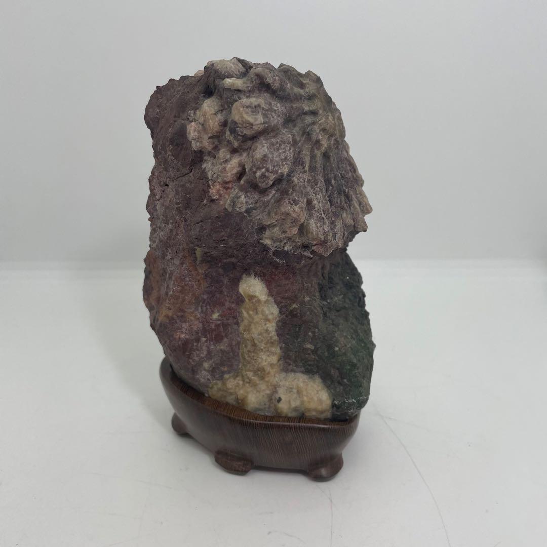 菊花石 置物 専用台付き 1,120ℊ