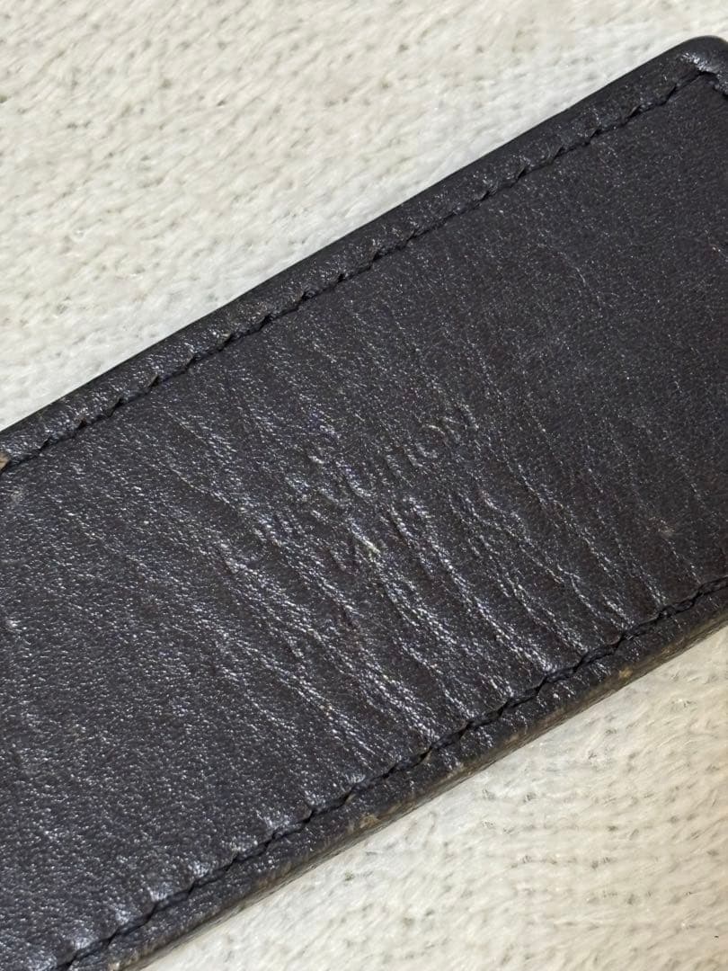 Louis Vuitton ブラックレザー　キーホルダー　キーリング