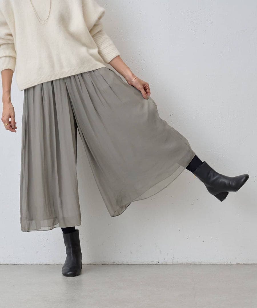 BEARDSLEY(ビアズリー)シワシフォンギャザーパンツ【2/16までの販売】