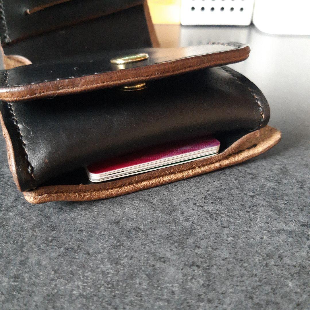 HORWEEN★クロムエクセル　二つ折り財布 オールブラック