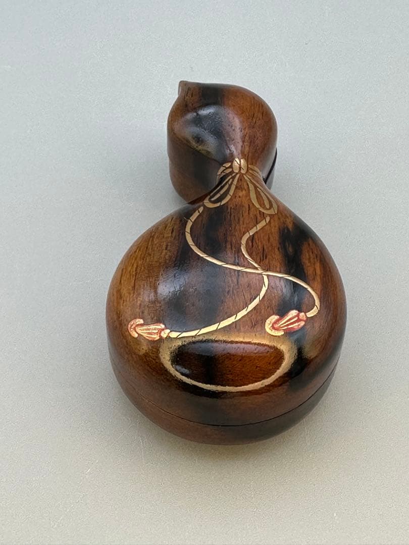 茶道具　香合　茶平一斎　黒柿瓢