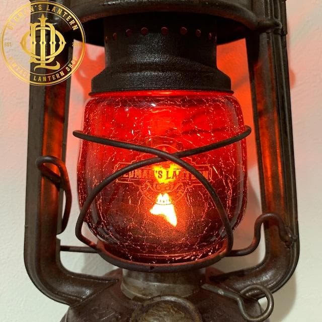 【限定】クラックグラス アンバー/グレー Feuerhand ホヤ